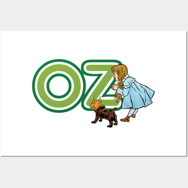 Vintage Wizard of Oz Dorothy and Toto Wall Art by MasterpieceCafe